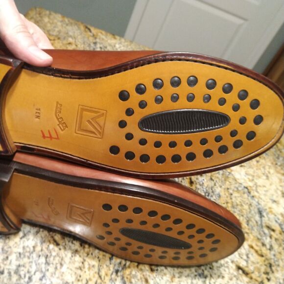 Sandro Moscoloni LA VIDA PER-FLEX Tassel Leather Loafer Shoes Brown Mens 10 EUC - Picture 13 of 15